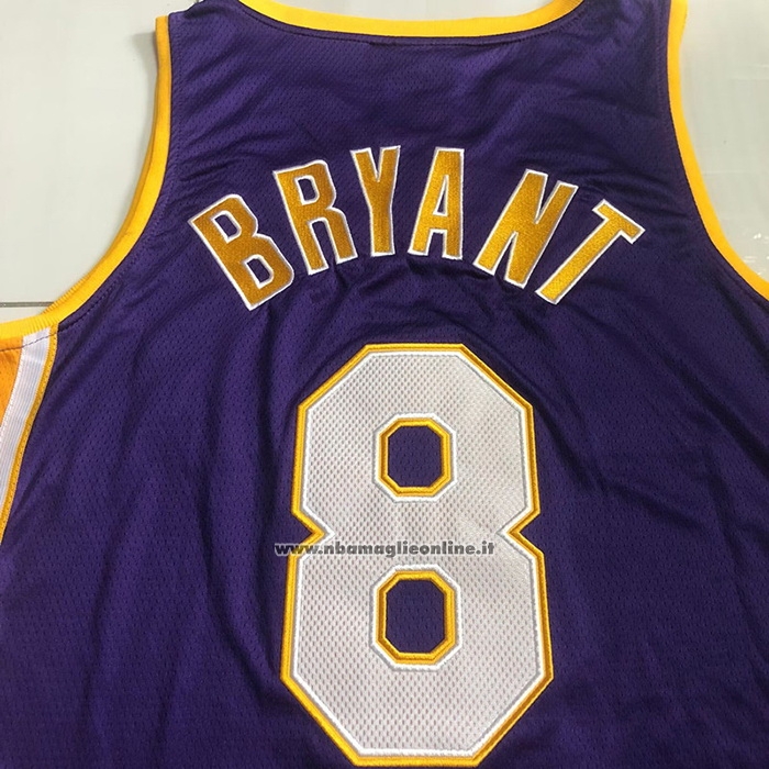 Maglia Los Angeles Lakers Kobe Bryant #8 Mitchell & Ness 2001-02 Viola
